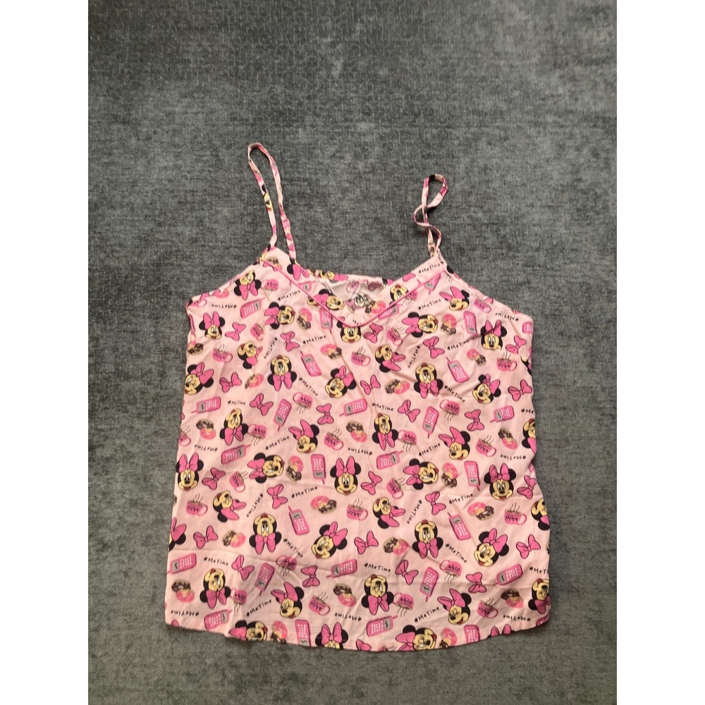 Disney Primark Sleepwear Tank Top Girls Large 10/12 Pink Graphic Minnie Mouse